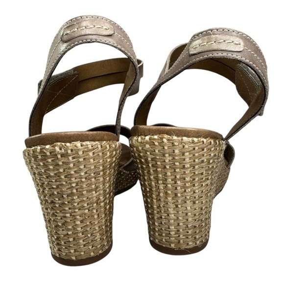 Cobb Hill New Balance wedge sandals shoes women’s size 10 taupe gray/beige
